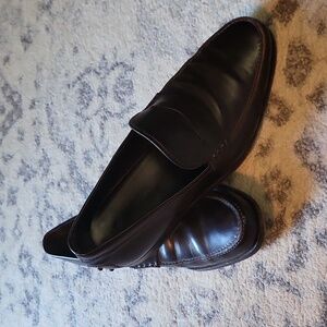 Tod's Men's Leather Loafers, Brown, Men's size UK 9